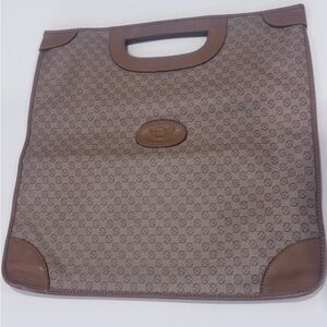 Brown Patterned Tote Bag